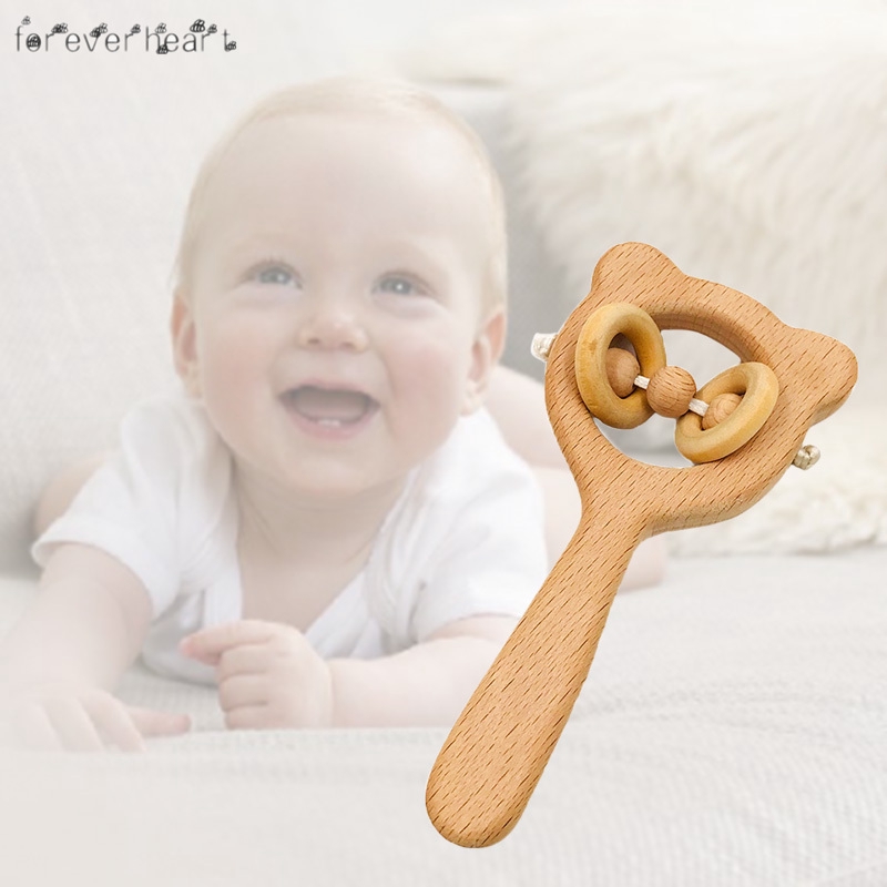 wooden baby teether