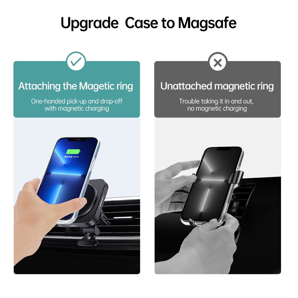 Magsafe Case Magnetic Ring Compatible for I-Phone Xr/ Xs/xsmax/ 11/12/13 Pro Max Metal Rings Wireless Charger