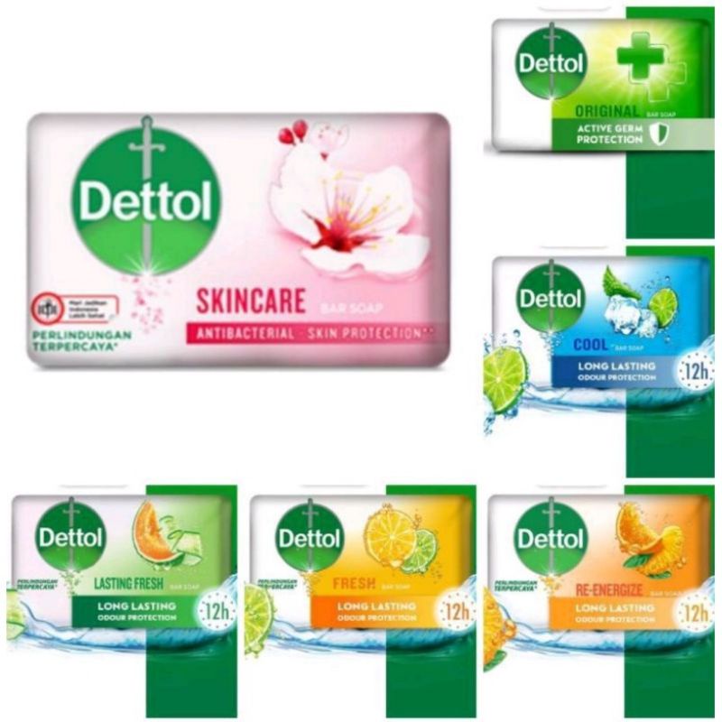 Dettol Sabun Batang All Variant 60gr &amp; 100gr~ Sabun Dettol 100% Original