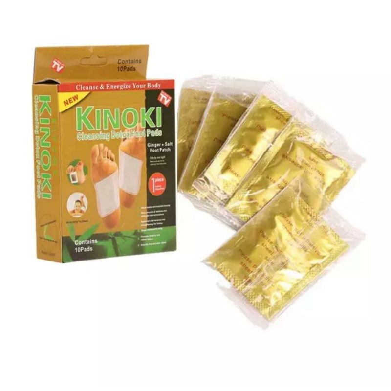 (COD) Koyo Kaki Detox Kinoki Gold Emas ORIGINAL 1 KOTAK ISI 10 KOYO / Kinoki Gold Koyo Kaki Detox ASLI isi 10pcs Kinoki Bau Jahe / KINOKI GOLD EMAS KOYO KAKI ORIGINAL 1 BOX ISI 10 SACHET