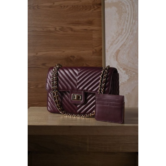 BOSTON CHEVRON BAG Heylocal.id