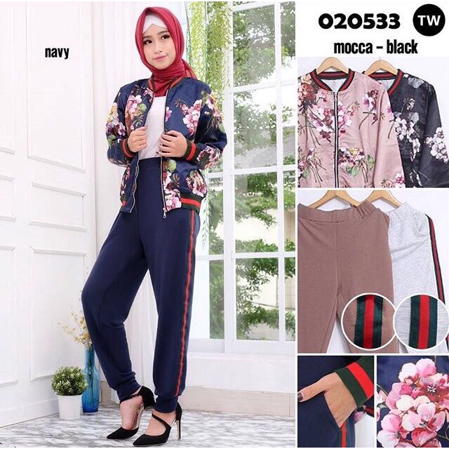 Setelan GU*CCI / setelan GU*CCI / setelan jaket / setelan training / setelan bomber