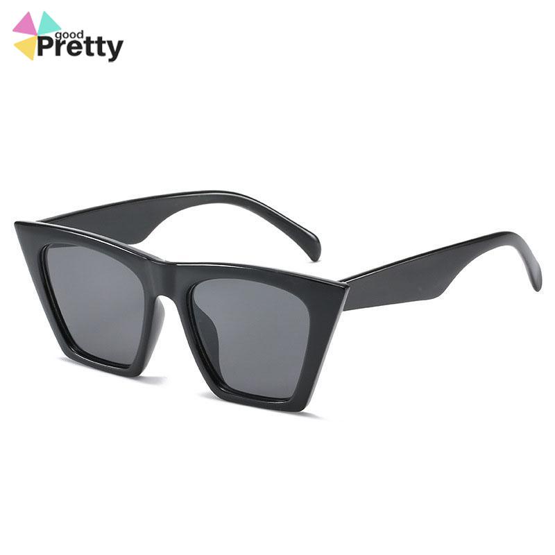 Kacamata Hitam Wanita Model Retro Kotak Tepi Lebar Ringan - PD