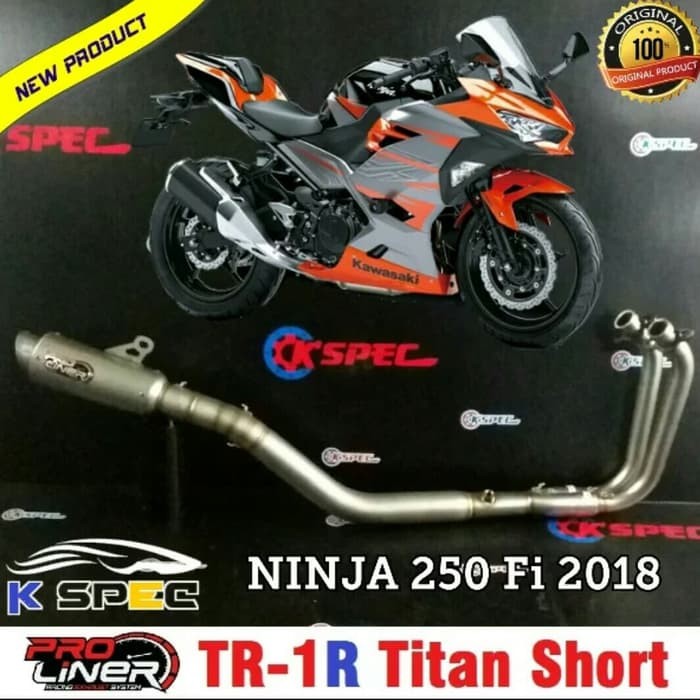 Knalpot proliner ninja 250 fi 2018 new. Original proliner full sistem