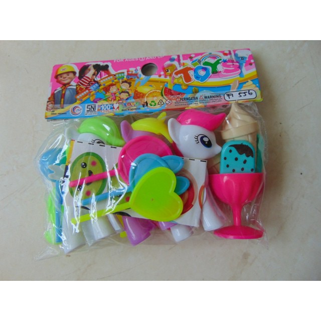  Mainan Kuda Poni  Set Ice Cream Bahan Plastik FI 556 