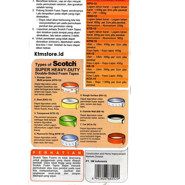 

✼ 3M Scotch Double Tape Super Strong Permukaan Kayu Rekat Terkuat KPW-19 ✹