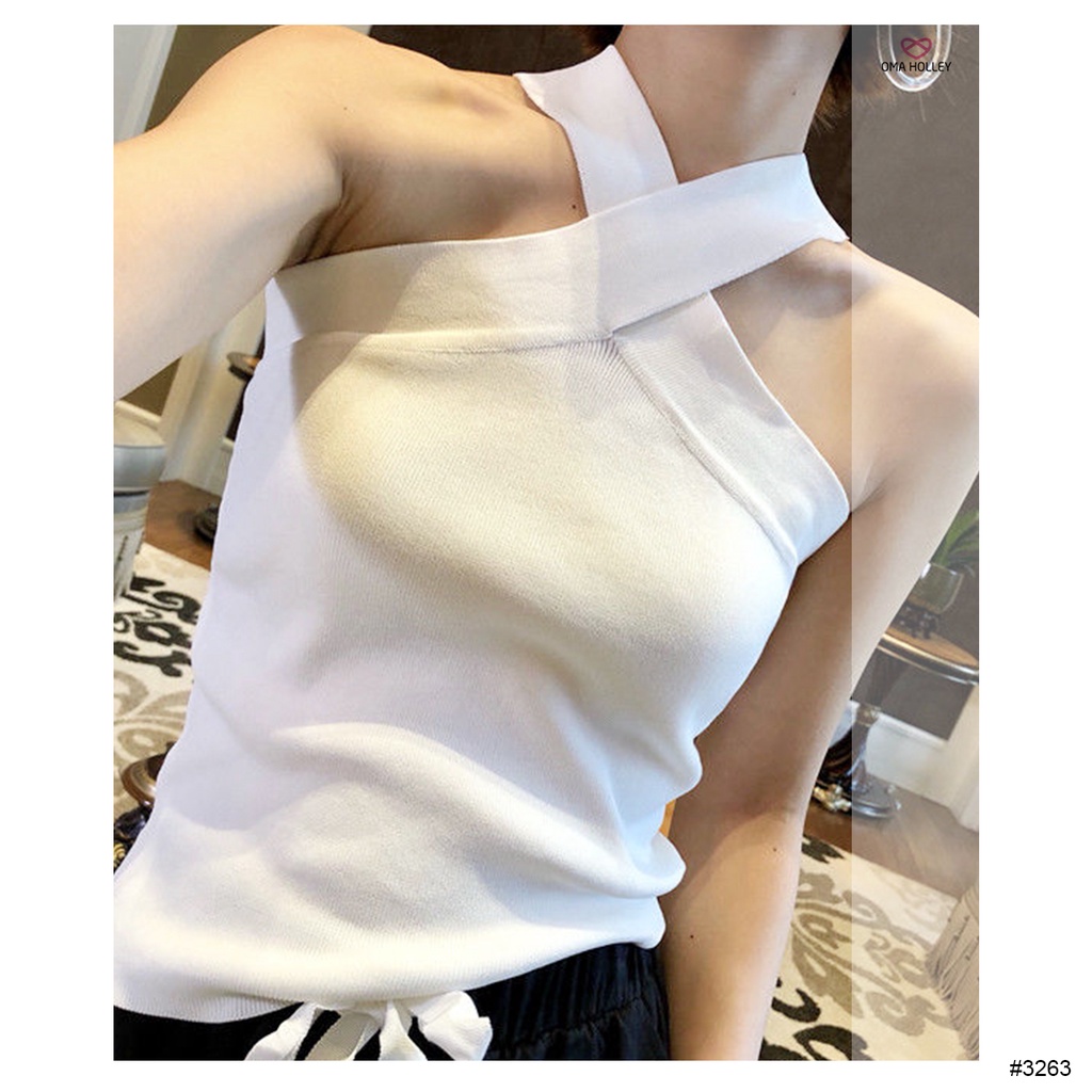 (COD) OH Fashion Tank Top  Halter Rajut Ayuna Import #3263 🟠