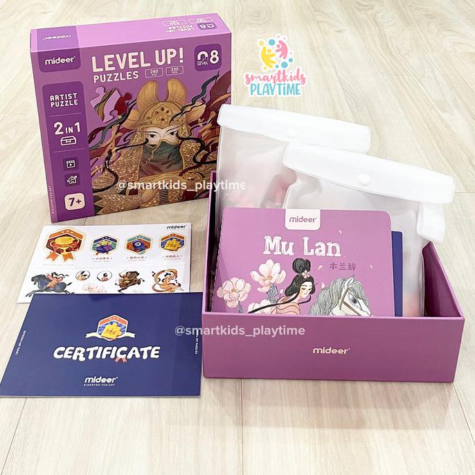 Mideer Artist Level Up Puzzle Level 8 Mulan Mainan Edukasi Anak