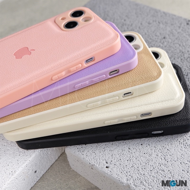 (2) Square Edge Leather Case - Softcase For iPhone 12 13 11 MINI PRO PROMAX 7 8 SE2020 7+ 8+ X XS XR XSMAX