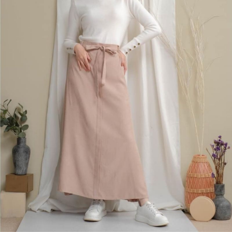 ALEEYA Rok Suede Tali Pita / Moza Maxi Skirt Suede (2124)