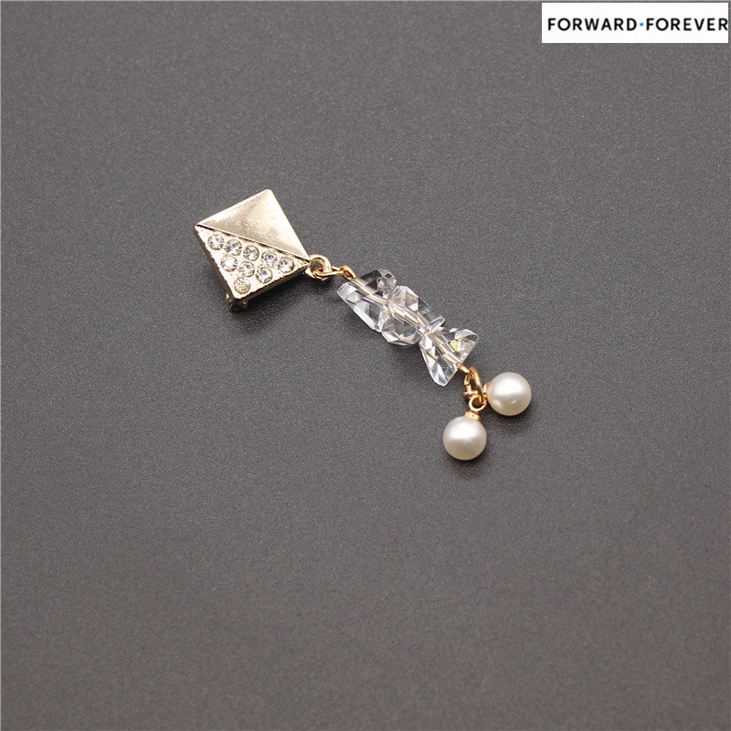 Fashion crystal pendant pearl brooch M70004