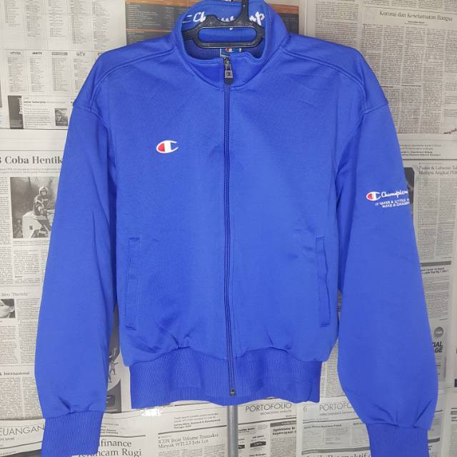Jaket tracktop biru champion original second