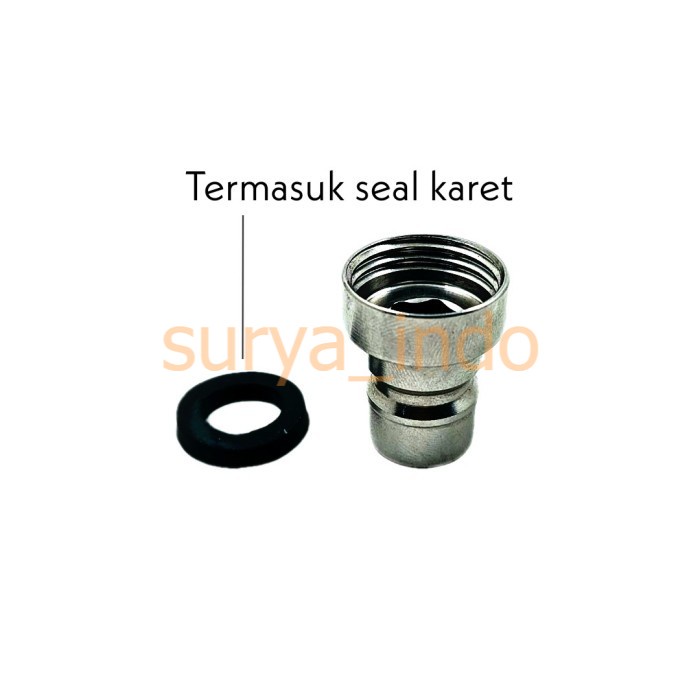 UJUNG KRAN AIR 1/2&quot; STAINLESS CUCUT KERAN SAMBUNGAN SELANG MESIN CUCI