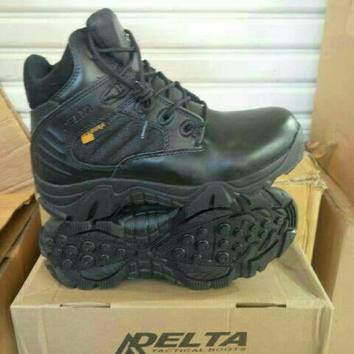 Unik Sepatu Delta Black  Hitam 6 inch  Sepatu Tactical Berkualitas