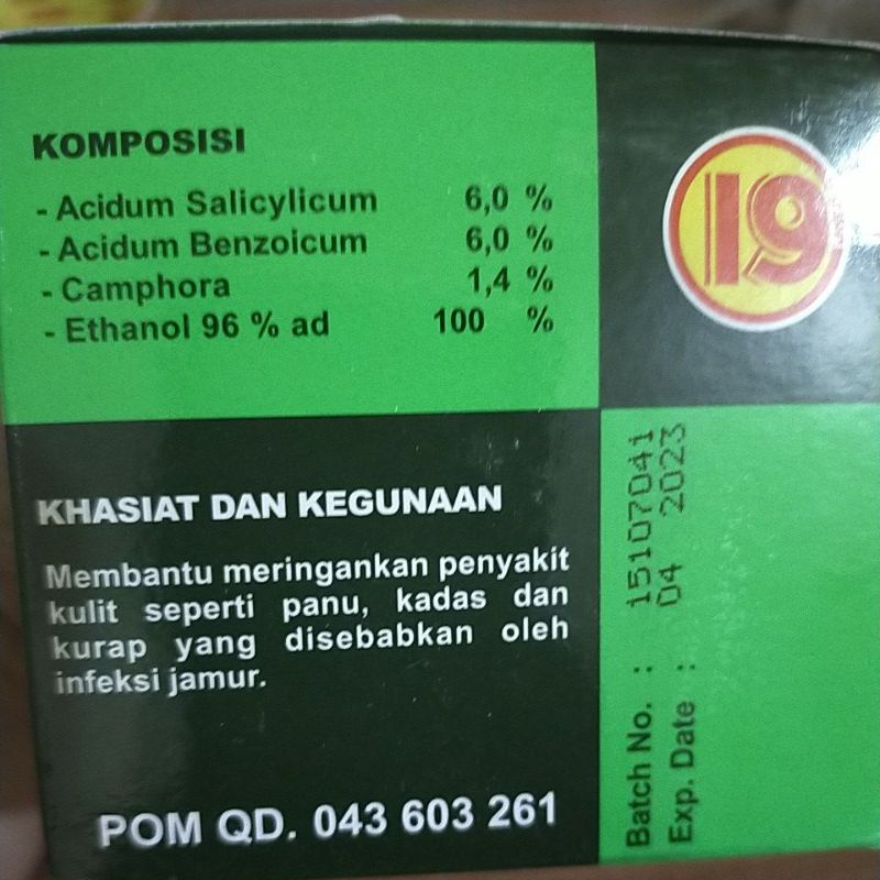 Kurap 19 obat panu kurap cair