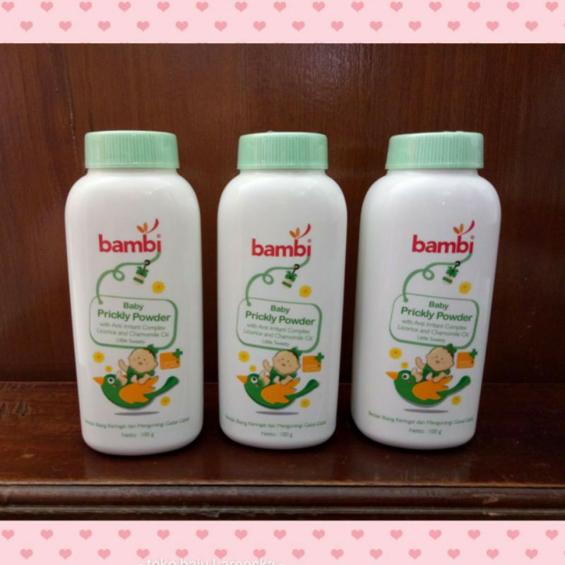 BAMBI BABY PRICKLY POWDER 100GR/BEDAK GATAL/BEDAK BIANG KERINGAT