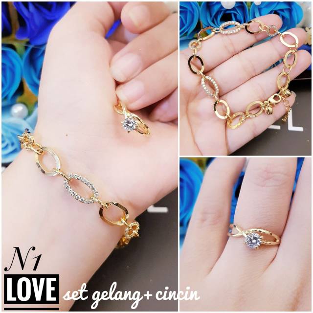 Xuping set perhiasan lapis emas 24k 0217k