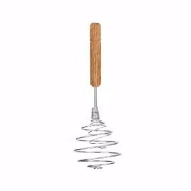 kocokan telur/ pengocok adonan bolu/kue spiral tornado gagang kayu