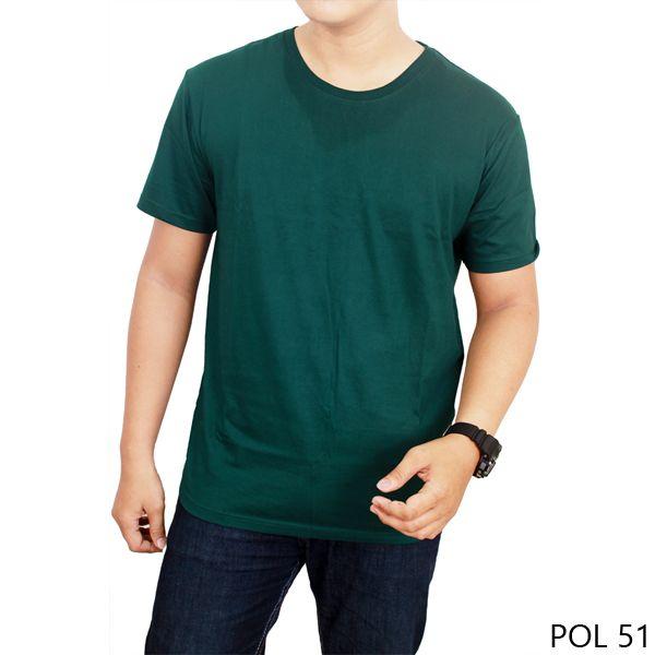 Kaos Polos Pendek Bottel Green Cotton Combed  S24 - POL 51