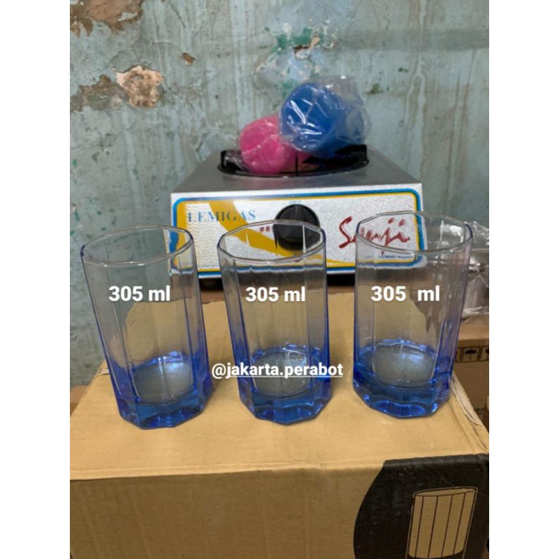 HOMECO-Gelas Kaca / Gelas Air Minum / Gelas Resto / Gelas Cafe 305 ml