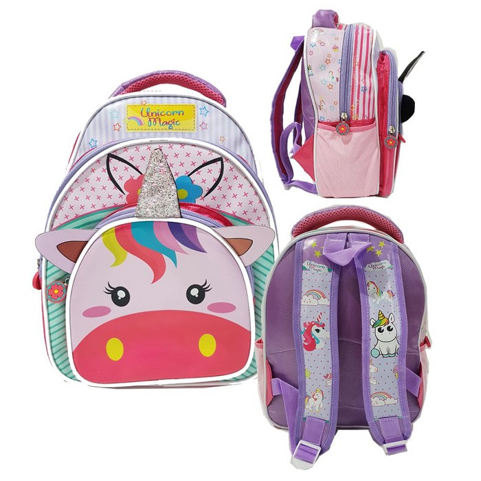 Girl Backpack Tas Ransel Anak Perempuan - Iac 365 Ori VC592 Promo Tk & Pg - Unicorn Bahan Kain Spong