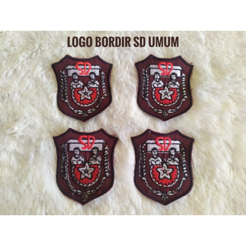 Badge / bet SD SMP SMA atribut sekolah full bordir