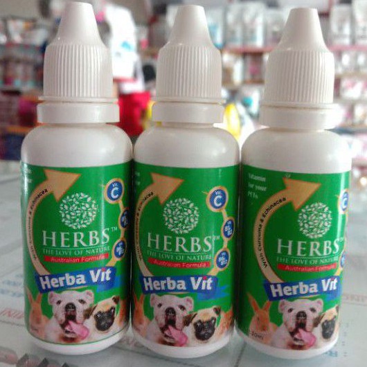 Herbs Herbavit 30ml Vitamin Untuk Kucing dan Anjing/Penambah nafsu Makan