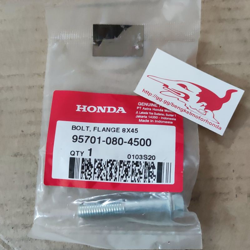 Bolt Flange 8x45 Baut Knalpot Revo Blade Supra X 125 Fi CB CBR 150 250 RR Asli HGP 95701-080-4500