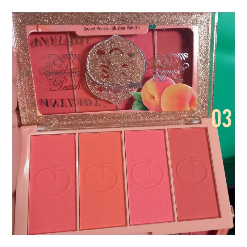 BLUSH ON ANYLADY SWEET PEACH 4WARNA / 3 WARNA PERPCS NO.775 /772/775B