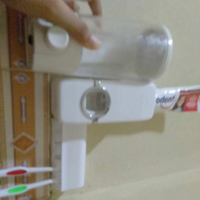 Paket Combo Tempat Sikat Gigi Dan Dispenser Pasta Gigi & Dispenser Sabun Cair Single