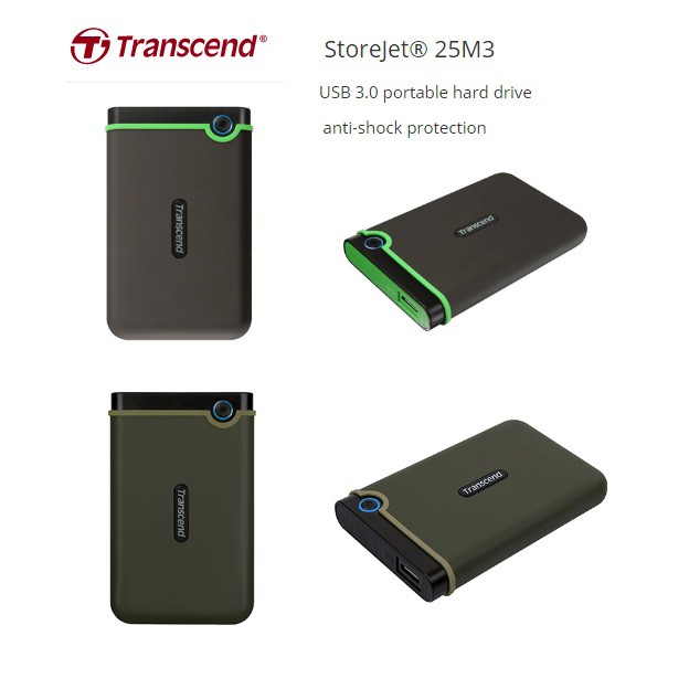 Transcend StoreJet 25M3 1TB - HD Hardisk Eksternal External Antishock 2.5&quot;