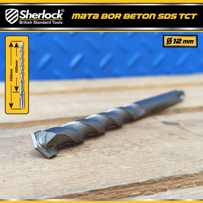 Mata Bor Beton SDS Material TCT / Sherlock Panjang 160 mm x Diameter 12 mm