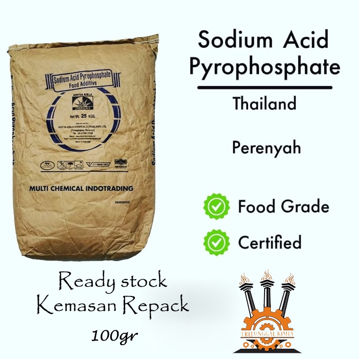 

SAPP Sodium Acid Pyrophospate Thailand Perenyah Adonan 100gram