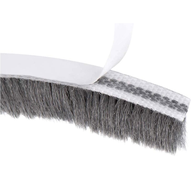 GSSi Ganchun Lis Strip Pintu Brush Strip Sealing Sound Insulation 9 X 15 Mm 10m - Kk-062 - Gray Or-i