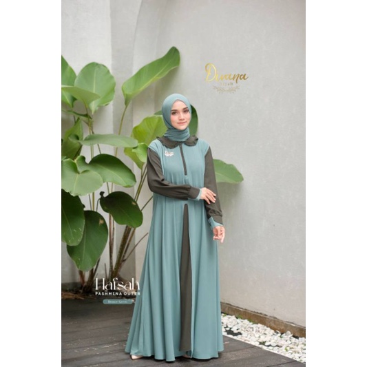 Hafsah by Divana Hijab Gamis set Outer Pasmina