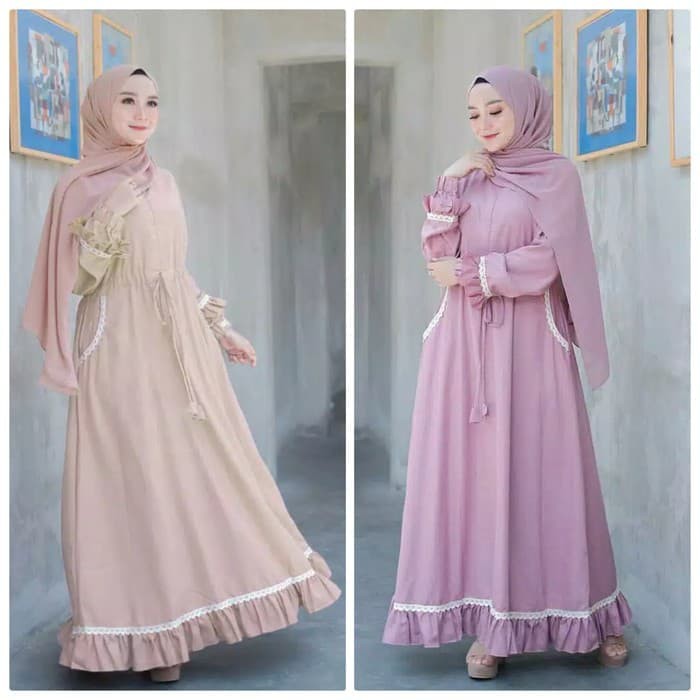 NIRMALA DRESS - GAMIS MAXY CASUAL - Baju Gamis Terbaru Moscrepe Simple Dress Trendy