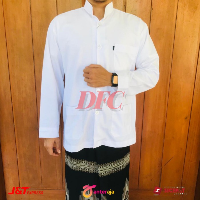 Baju Koko Ammu Putih Baju Koko Ammu Collection Baju Koko Pria Dewasa - Putih, M