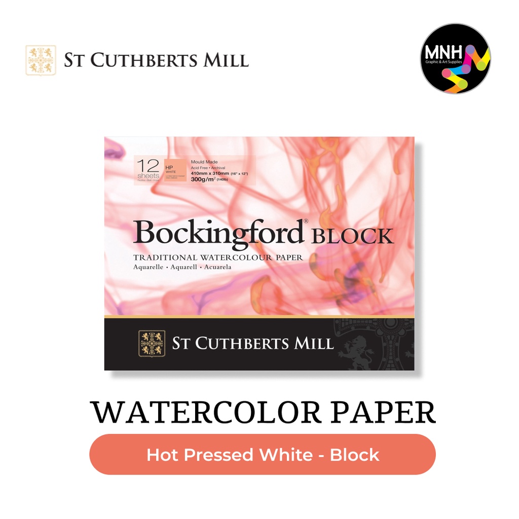 

Saunders Bockingford Watercolor Paper - Hot Pressed (White) - 410x310mm