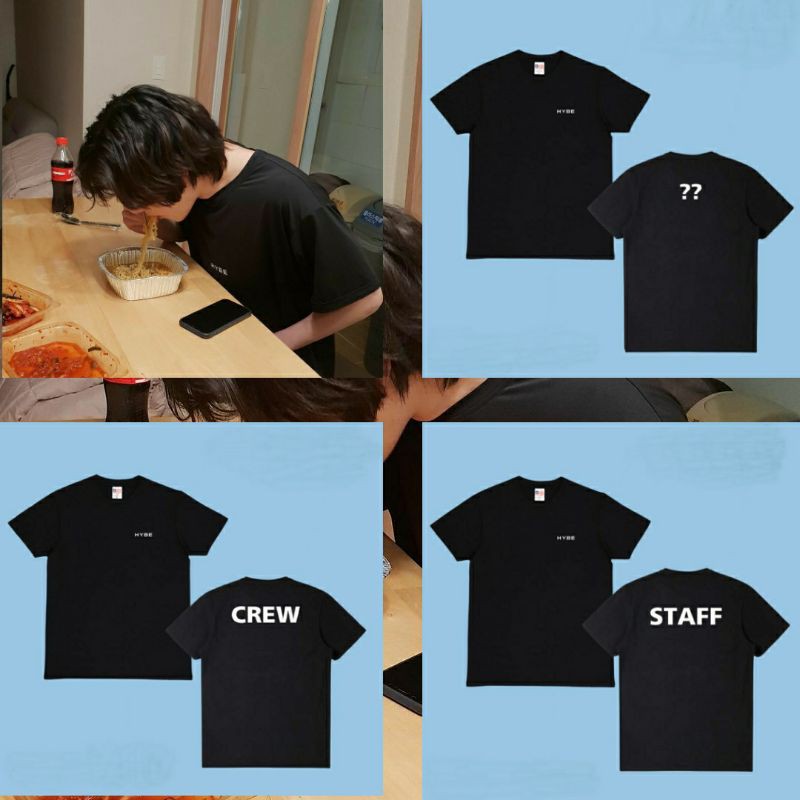 Baju T Shirt BTS Jungkook Style Hybe logo + Request sablon punggung