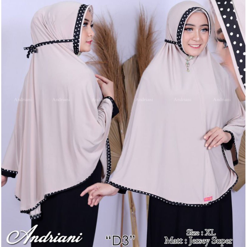 HIJAB ANDRIANI KOMBINASI POLKA