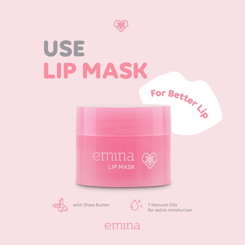 EMINA Lip Mask Indonesia / Lipstick Facial Wash Face Scrub Micellar Essence Toner Mist Serum Day Night Eye Cream Sunscreen Sheet Sleeping Clay Masker Moisturizing Tint Matte Gloss / Bright Stuff Ms Pimple Acne Solution Sun Protection Battle Spf Gel Paket