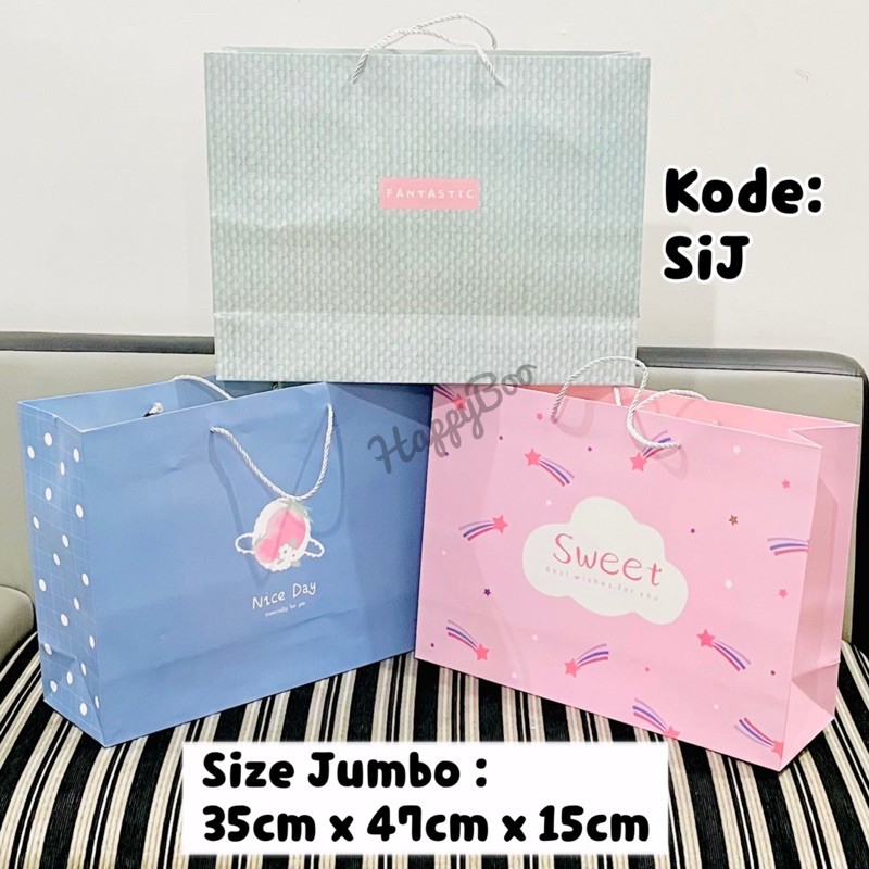 bag paper bag gift bag jumbo goodie bag tas kado tas kertas super jumbo xl tas hampers sij 35x47x15cm