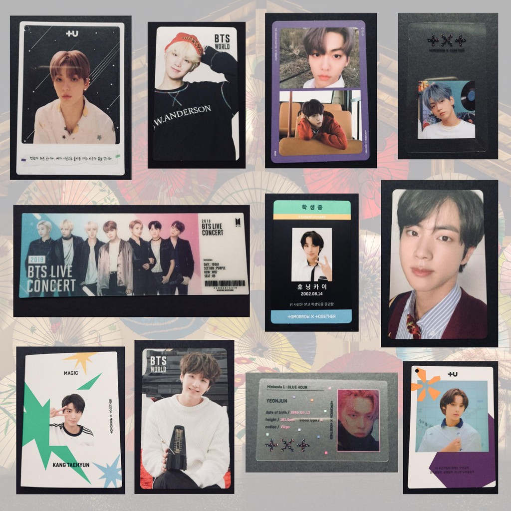PC Photocard dan Sticker BTS dan TXT MOTS7 BTS WORLD MINISODE TDCM TDCE