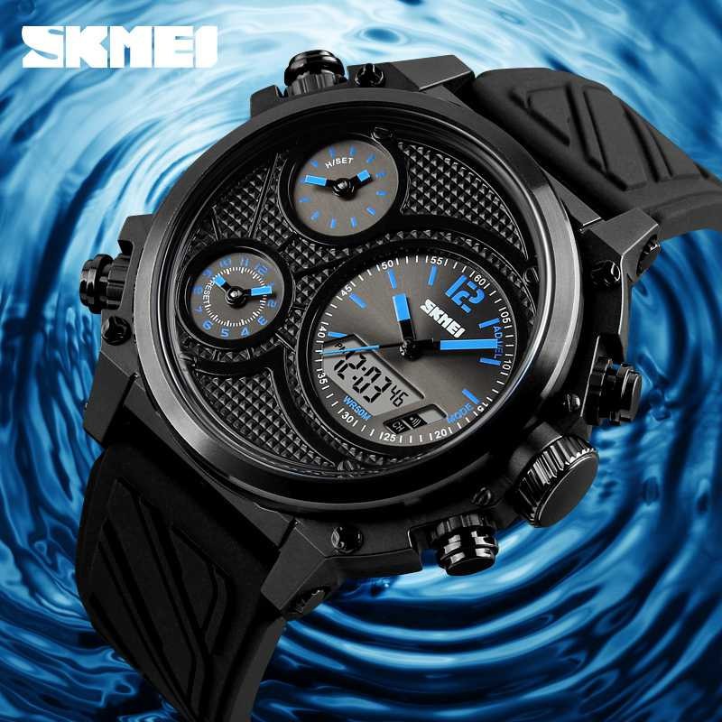 Bergaransi  SKMEI Jam Tangan Digital Analog Pria   1359 Murah
