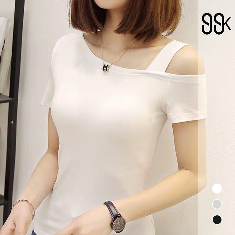 【SALE】Korean T-shirt Kaos Wanita Sexy 607 (Size XS-XL)