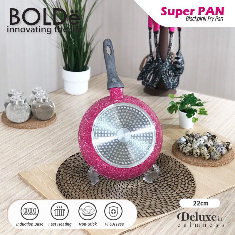 Super PAN Fry PAN 22cm Black Pink Series Original BOLDe