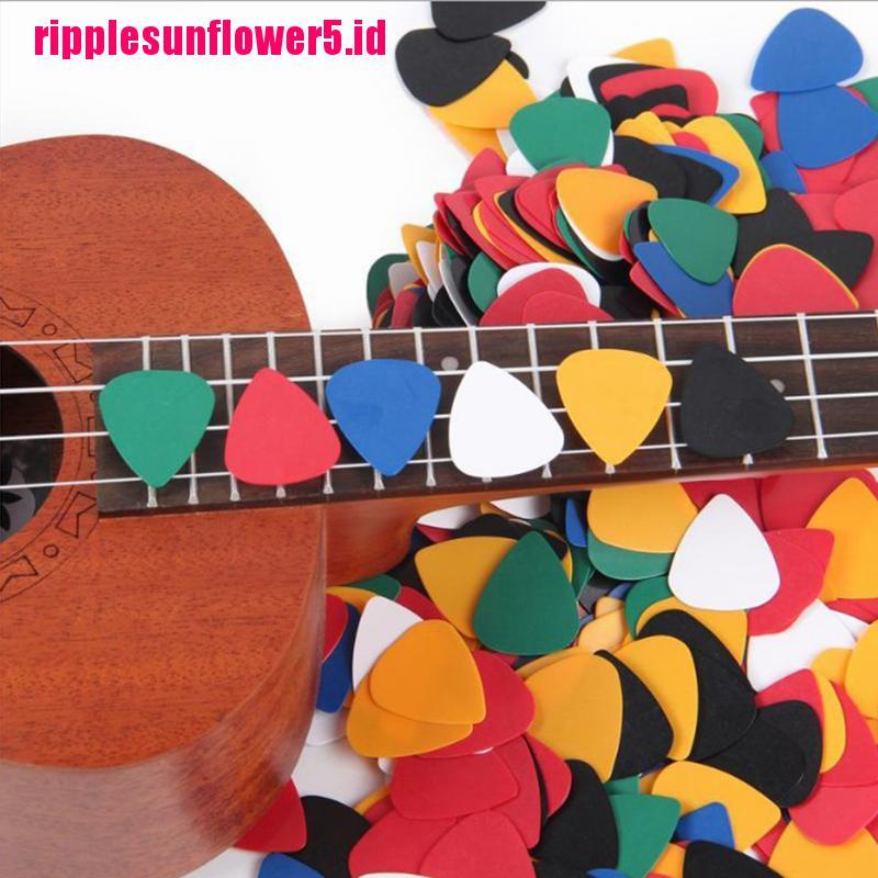 100pcs Picks Bahan ABS Untuk Gitar Akustik / Elektrik / Ukulele / Bass