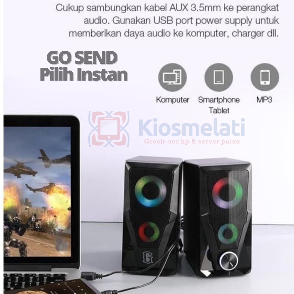 Speaker Robot RS200- Speaker Komputer/Speaker Gaming-spiker laptop-speker laptop-speaker PC