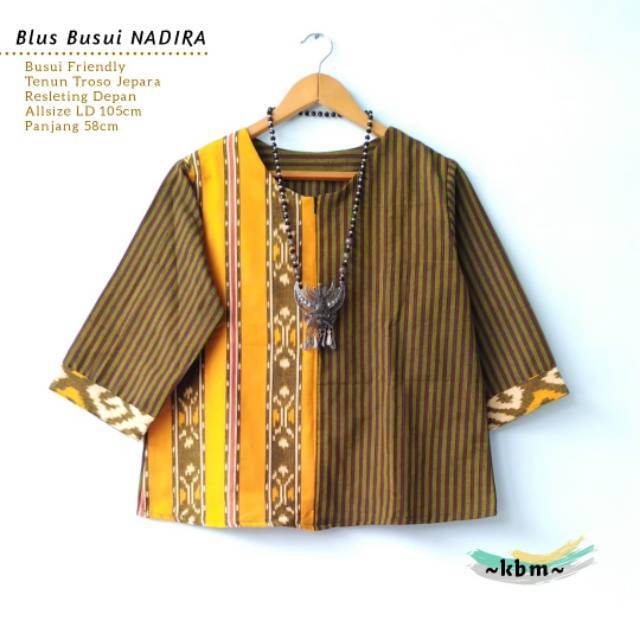 Blus tenun troso busui blus nadira dan  blus lurik devia dan blus nadia