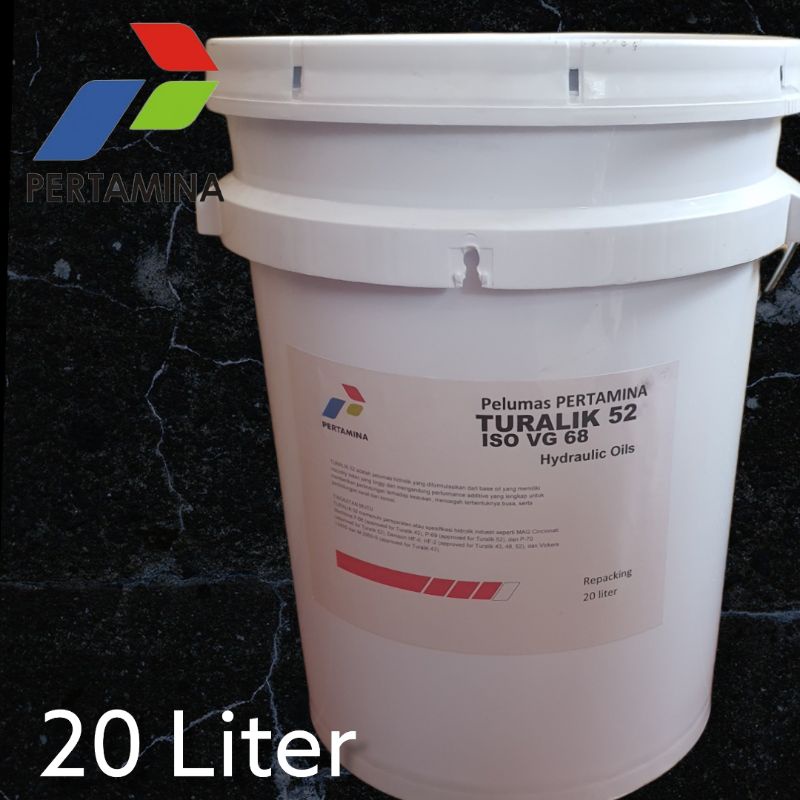 Oli Hidrolik PERTAMINA TURALIK 52 Iso VG 68 isi 20 liter